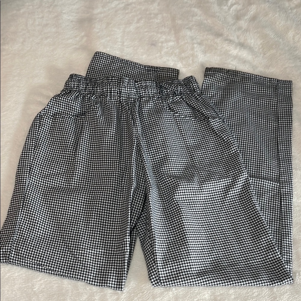 Uncommon Black and White Checkered Joggers with Elastic Waist